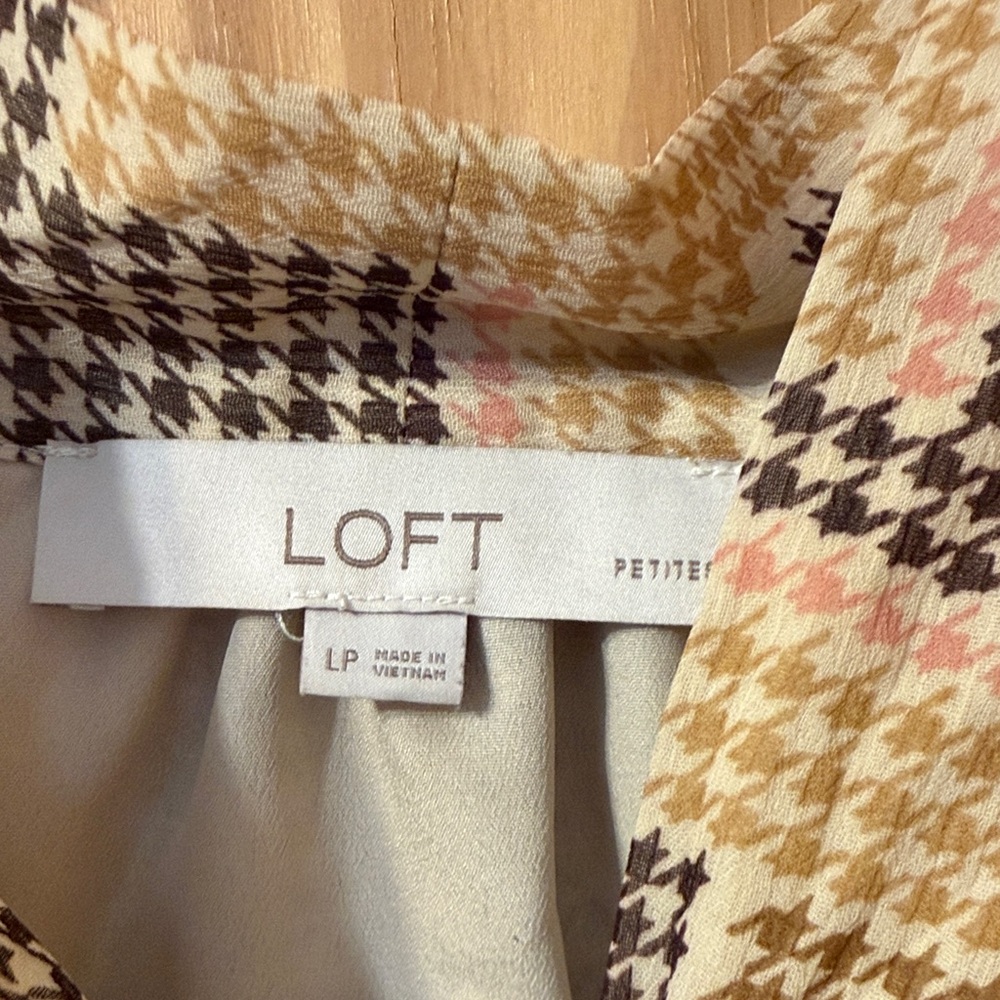 Loft Houndstooth Patterned Dress - image 2